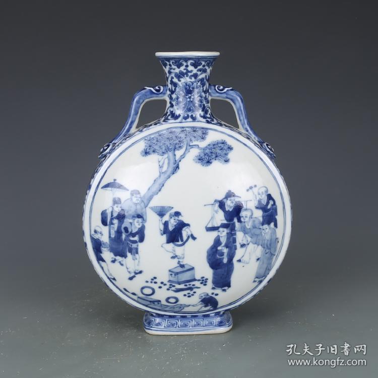 特价秒杀2000元★精品瓷器■【★★清康熙青花人物纹抱月瓶