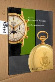 纽约佳士得2010年拍卖会—重要手表专场图录画册 手表名表 腕表等