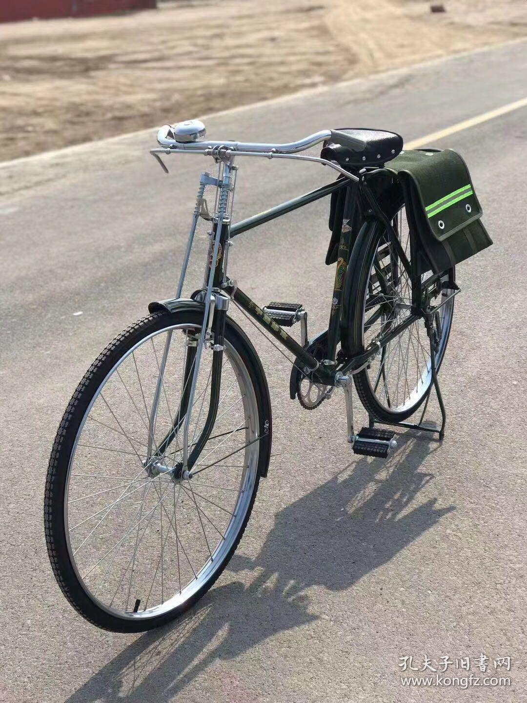 (凤凰)28复古军绿色自行车,中国邮政,库存保存完整,原
