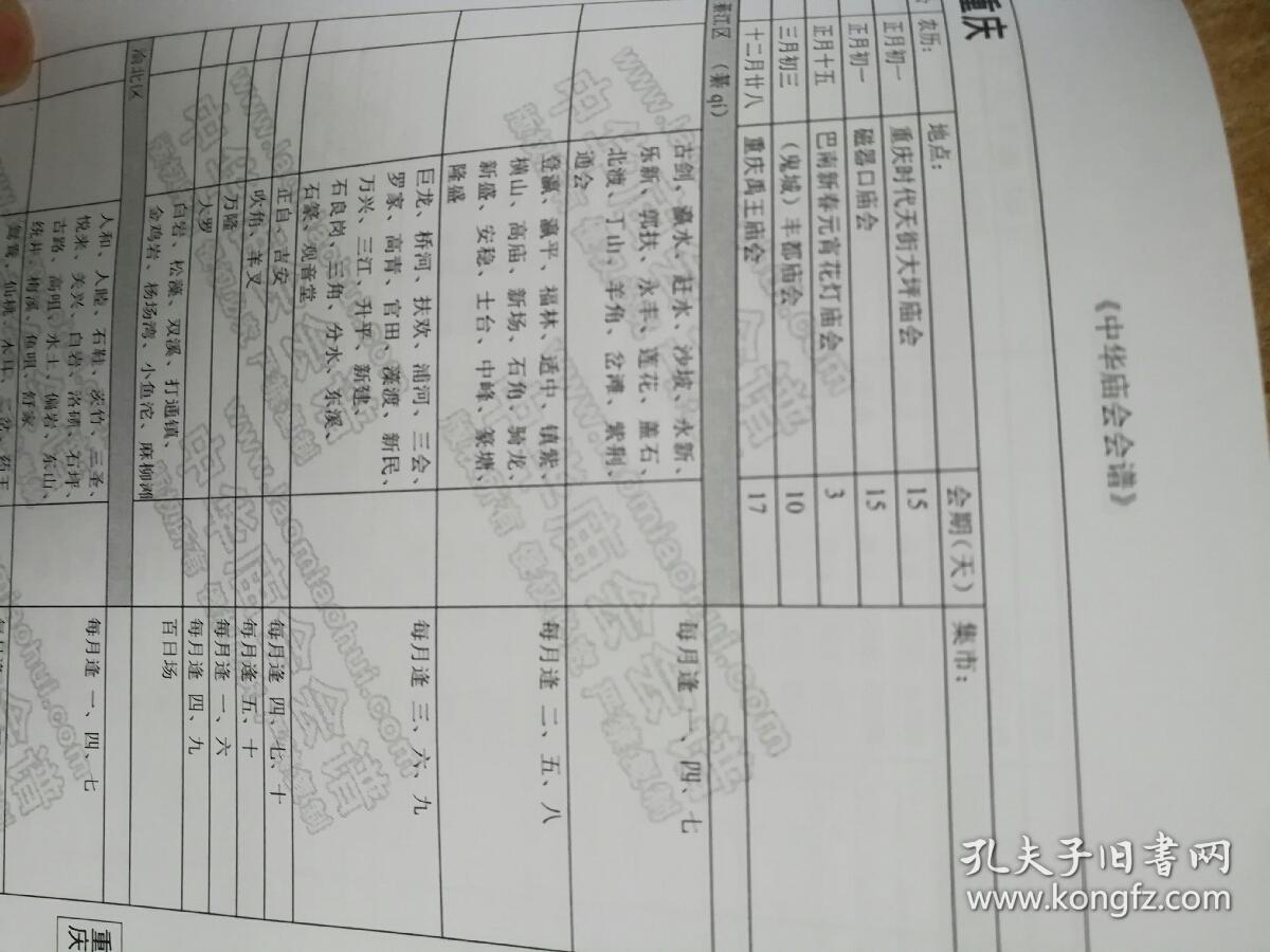 全国庙会会谱