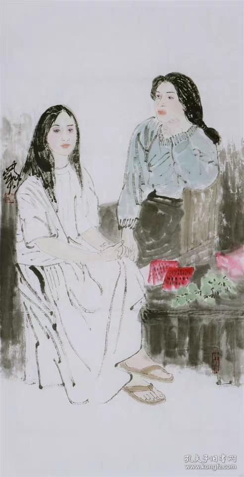 画家何家英人物国画字画纯手绘