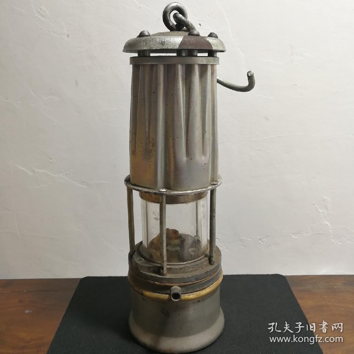 包老民国时期煤矿井下工人用矿灯原装未使用但时间久了有锈迹如图全套