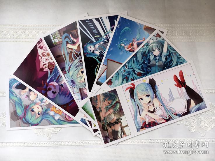 初音未来明信片124张30张明信片30张小卡64张创意小贴纸建议与其他书