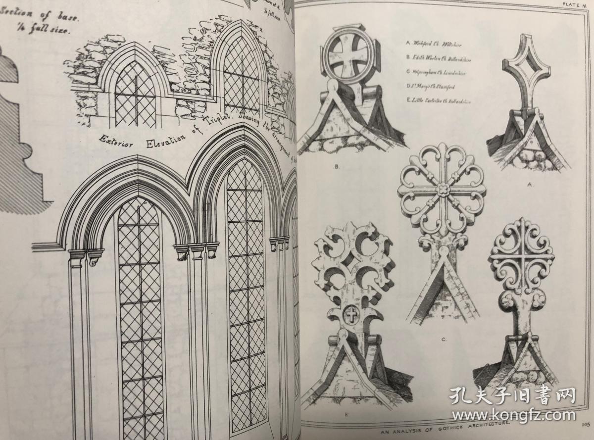 158 plates from the brandons treatise 1847 哥特式建筑设计图样