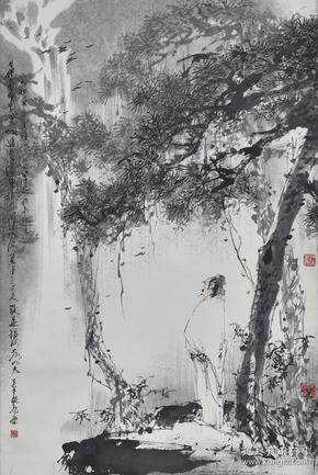 著名木刻年画家,曾任桃花坞木版年画社创作室主任 张晓飞 1990年水墨