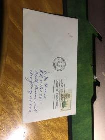 外国信封，1966，纪念，花卉邮票，20190526