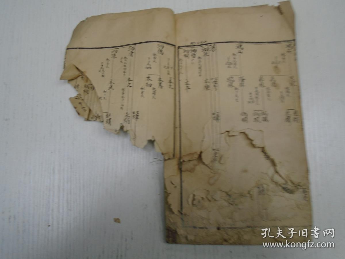 民国版《天水郡赵氏族谱》卷九/第六图(梧公子文炯公派:十七世梧-十八