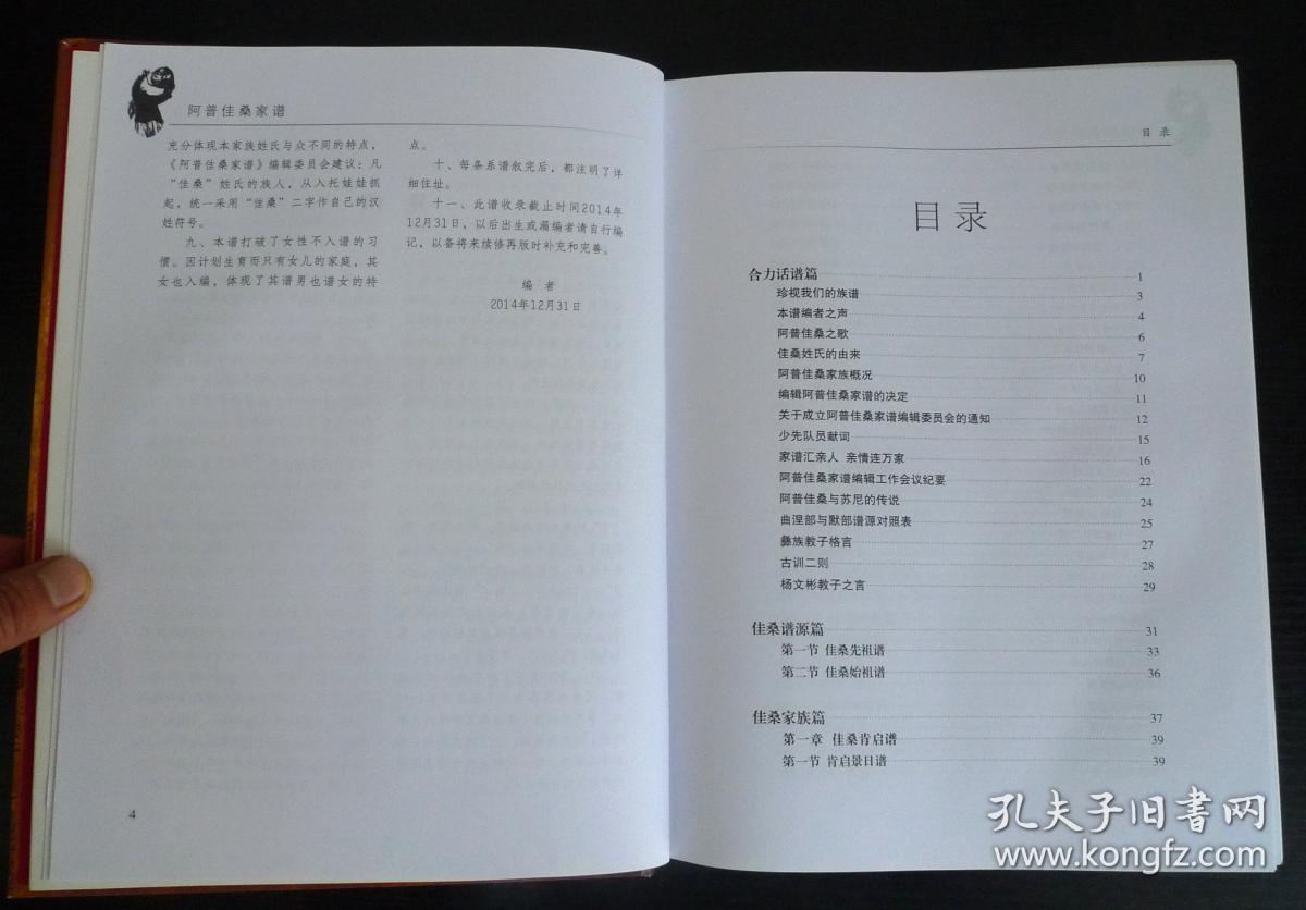 《阿普佳桑家谱》(杨氏彝族家谱) 少数民族家谱 彝文汉文对照
