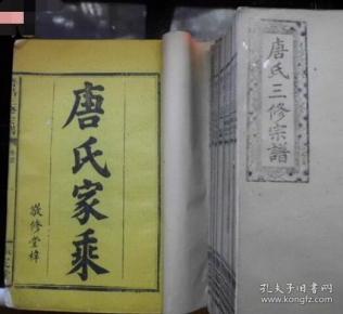 《巨大本唐氏族谱》民国三年厚重本!