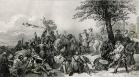 1845年钢版画《丰特努瓦战役》29.5×22厘米