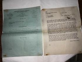 民国外国老单据2张 Monsanto Chemical Company 1948年