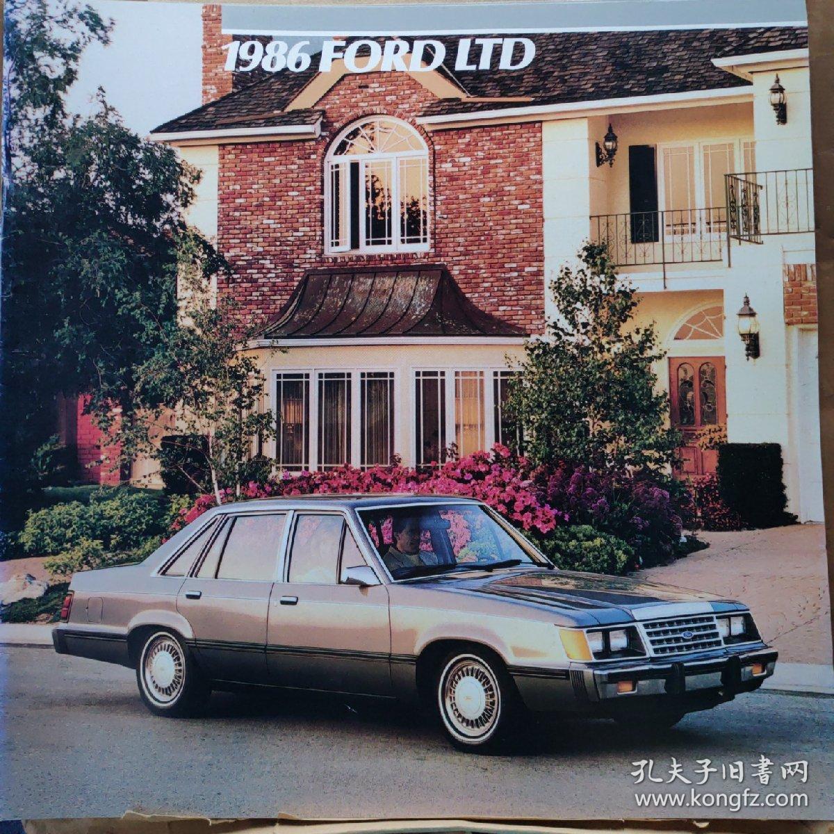 1986年 ford 福特 汽车 ltd crown victoria轿车 样本 目录 宣传册