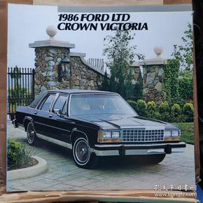 1986年 ford 福特 汽车 ltd crown victoria轿车 样本 目录 宣传册