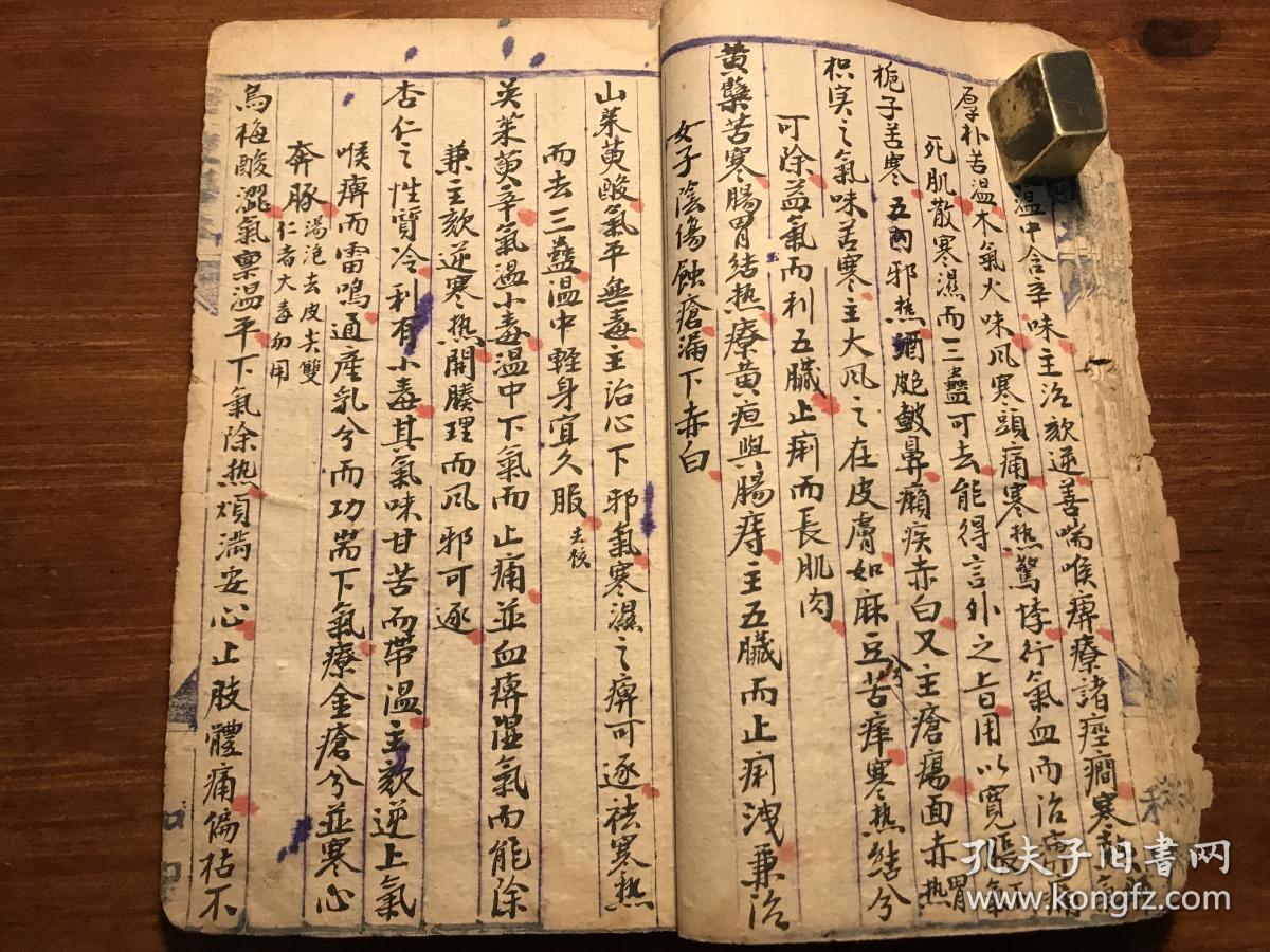 清或民国精美抄本《神农本草》(神农本草经上品)《药性医方》一册全