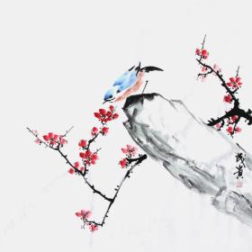 手绘梅花斗方花鸟写意国画字画书画作品客厅书房餐厅玄关手绘真迹