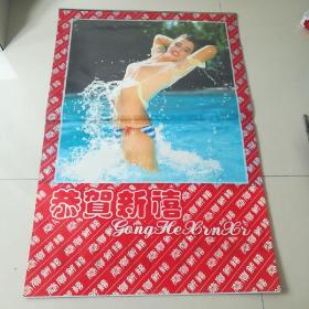 1994年塑纸挂历恭贺新禧【泳装美女】