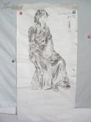美院 姜 丹 大幅人物画一张 138*70厘米