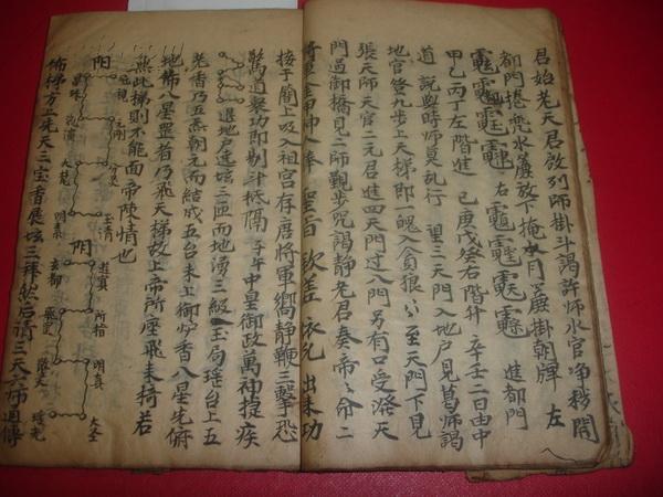 清代:带许多符咒的手抄本=前,后迷缝法-九阳豁落禹步罡-九灵诀等