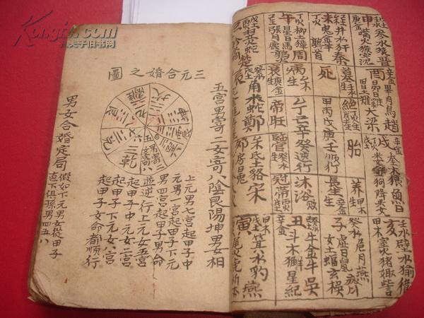 带图带批眉的手抄命理书=论三元-六亲取属-三元合婚-用神诀