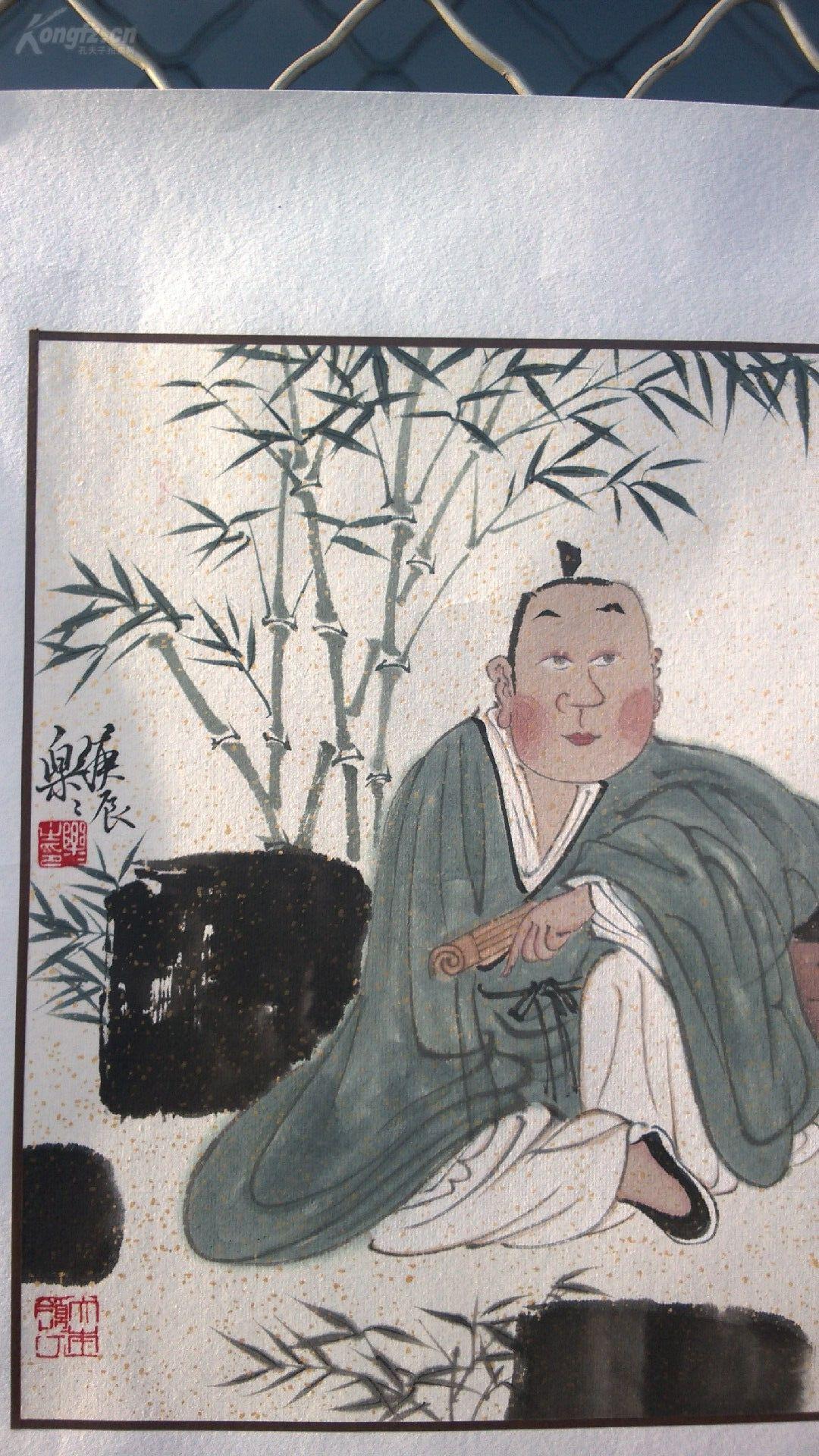 江苏省国画院一级美术师【徐 乐 乐】 十分生动的古代人物画 【竹园僧