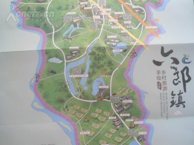 安徽省芜湖市芜湖县 六郎镇 乡村旅游手绘地图图片