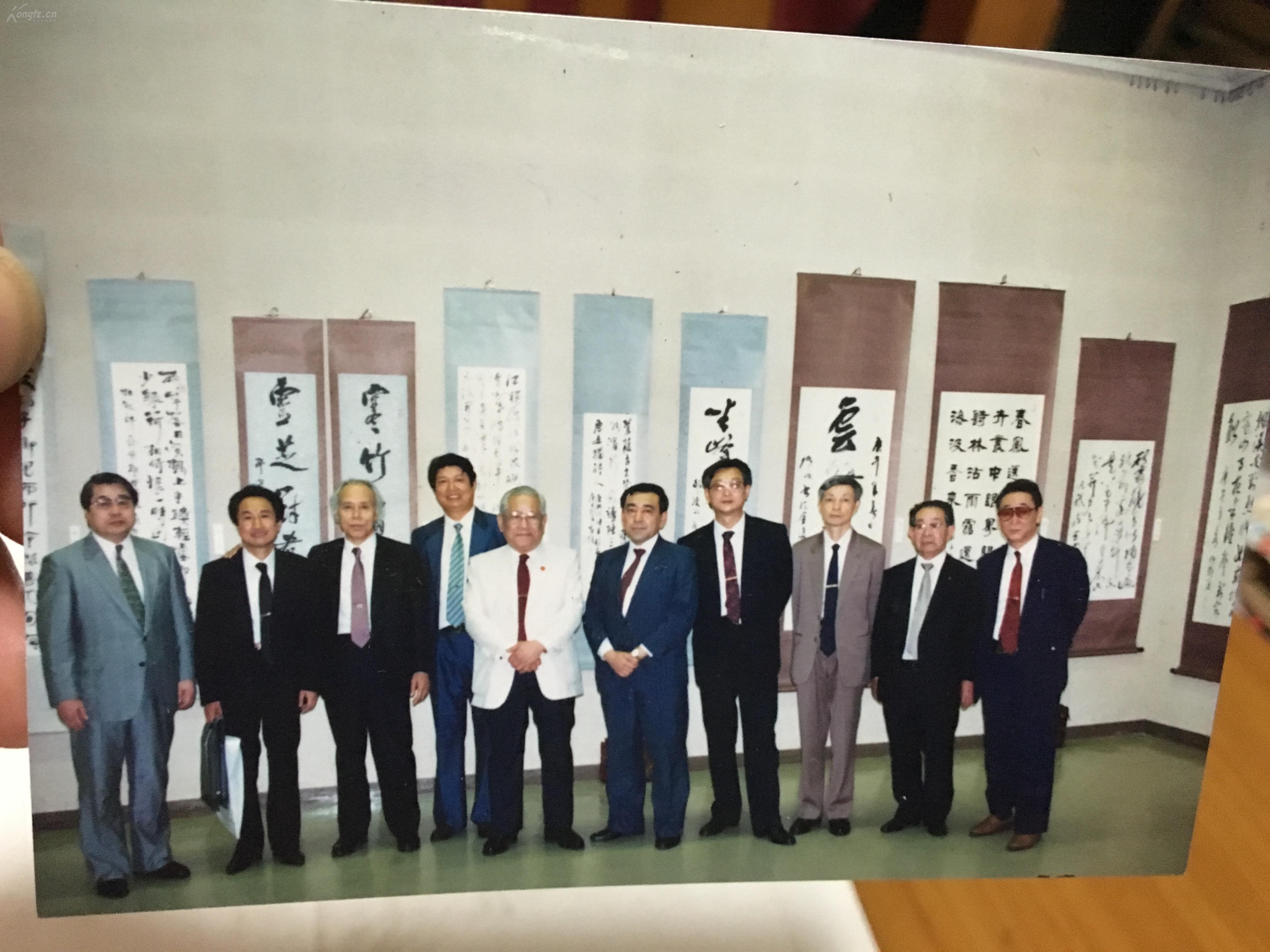 书画名家老照片 中日书道展 陈大羽 陶铨等合影