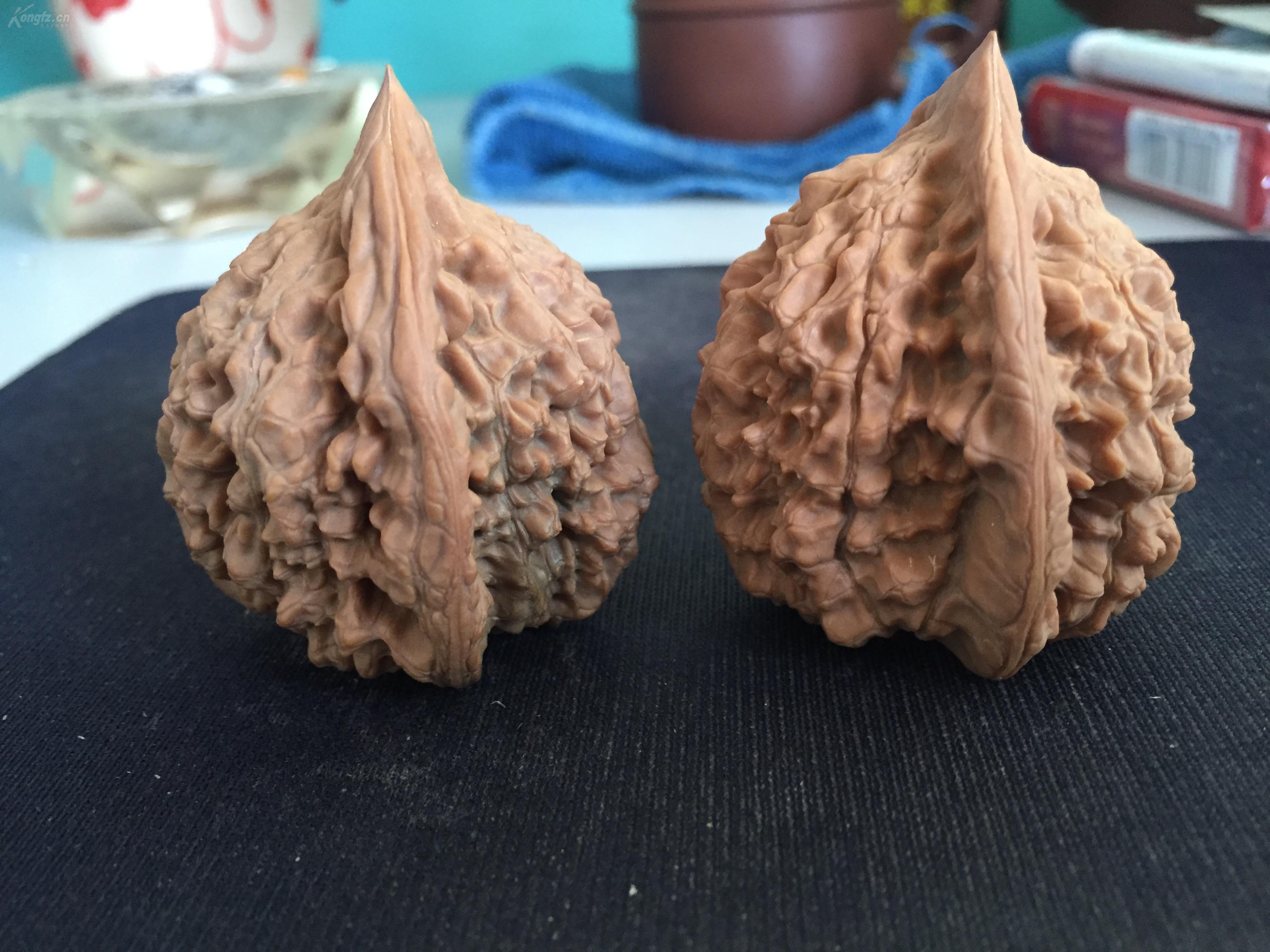 《44mm麒麟纹大官帽文玩核桃,原桩大肚,骨质超好,压手