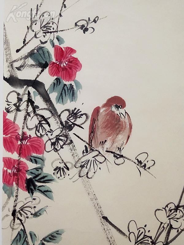 著名花鸟画家汪慎生小写意花鸟画真笔