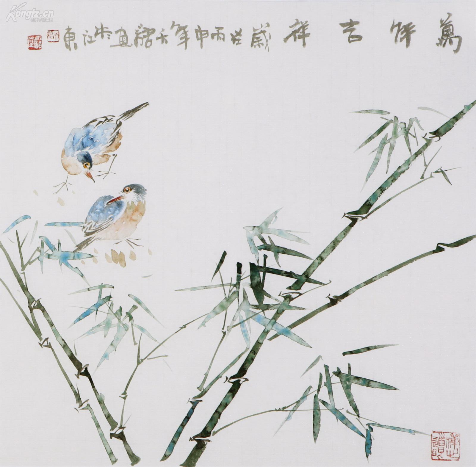 名家名人书法字画保真包真阳瑞萍阳瑞萍字天语号雨韵堂实力花鸟画家