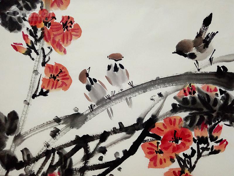 中华文化学院中国花鸟画研修院院长 徐湛 【花鸟写意】 真迹