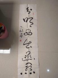 陕西著名书法家,教育家孙平老师草书作品《分明西出函关》