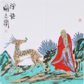范扬 禅悟图