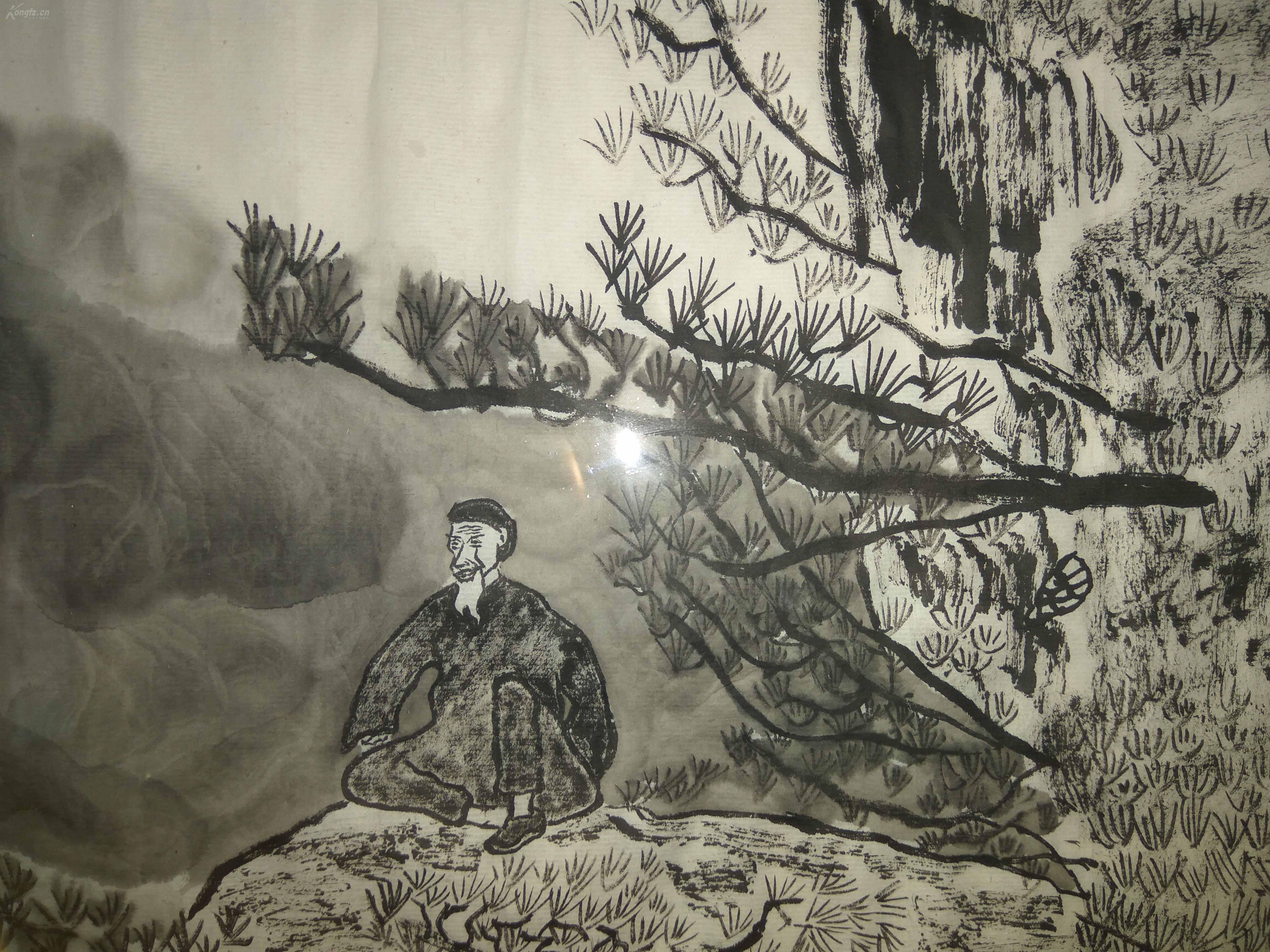 小精品,难得!陕西名家王腾老师《终南隐士张至顺食松辟谷》