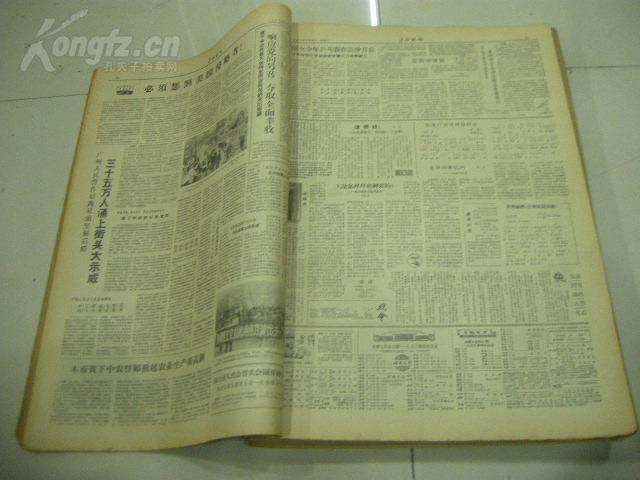 早期报纸合订本;文革1965年2月 羊城晚报》文献多多