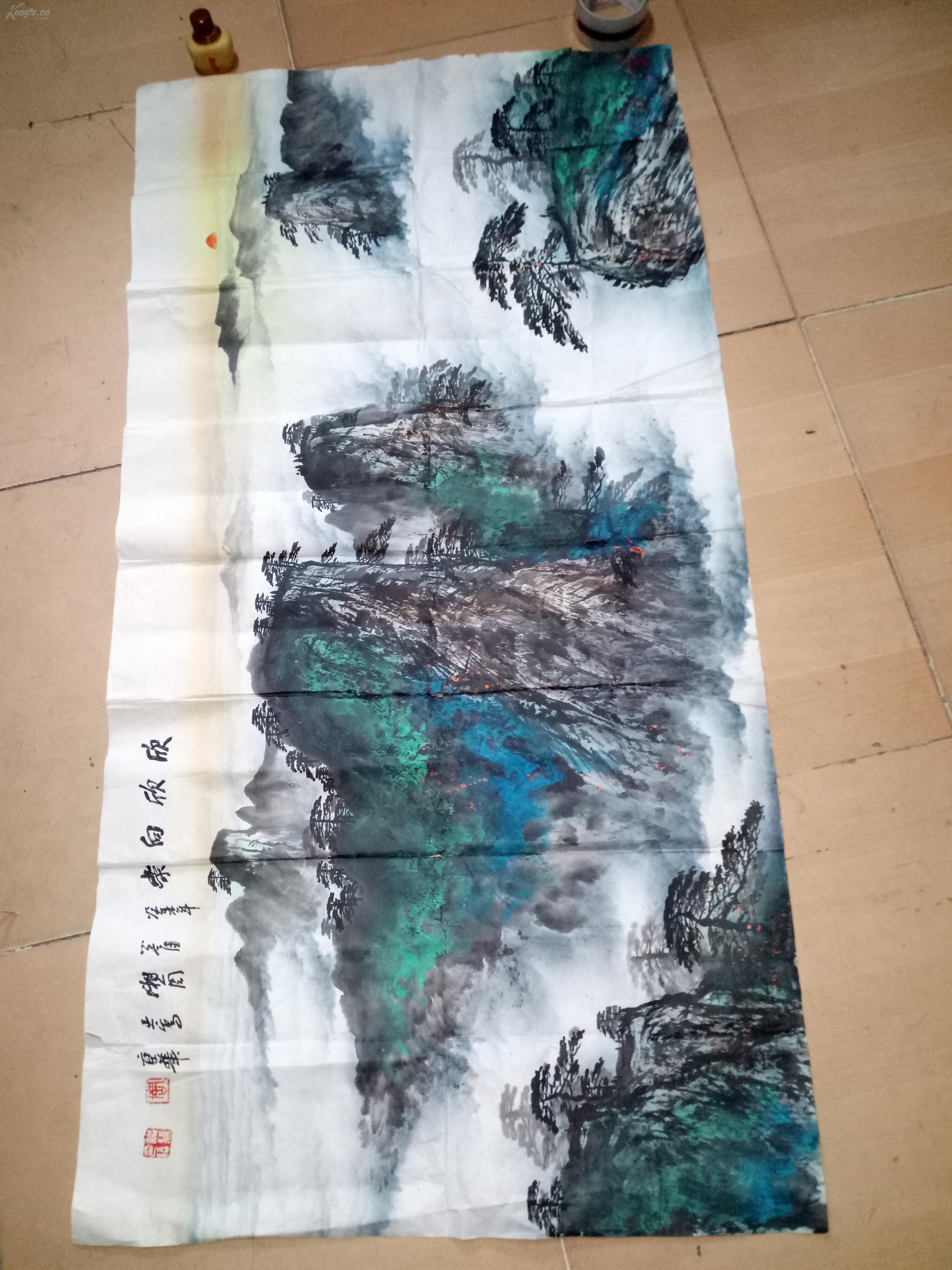 中国民族画院院长周智慧作品8平尺保真最低2500少一分不卖 拍品编号