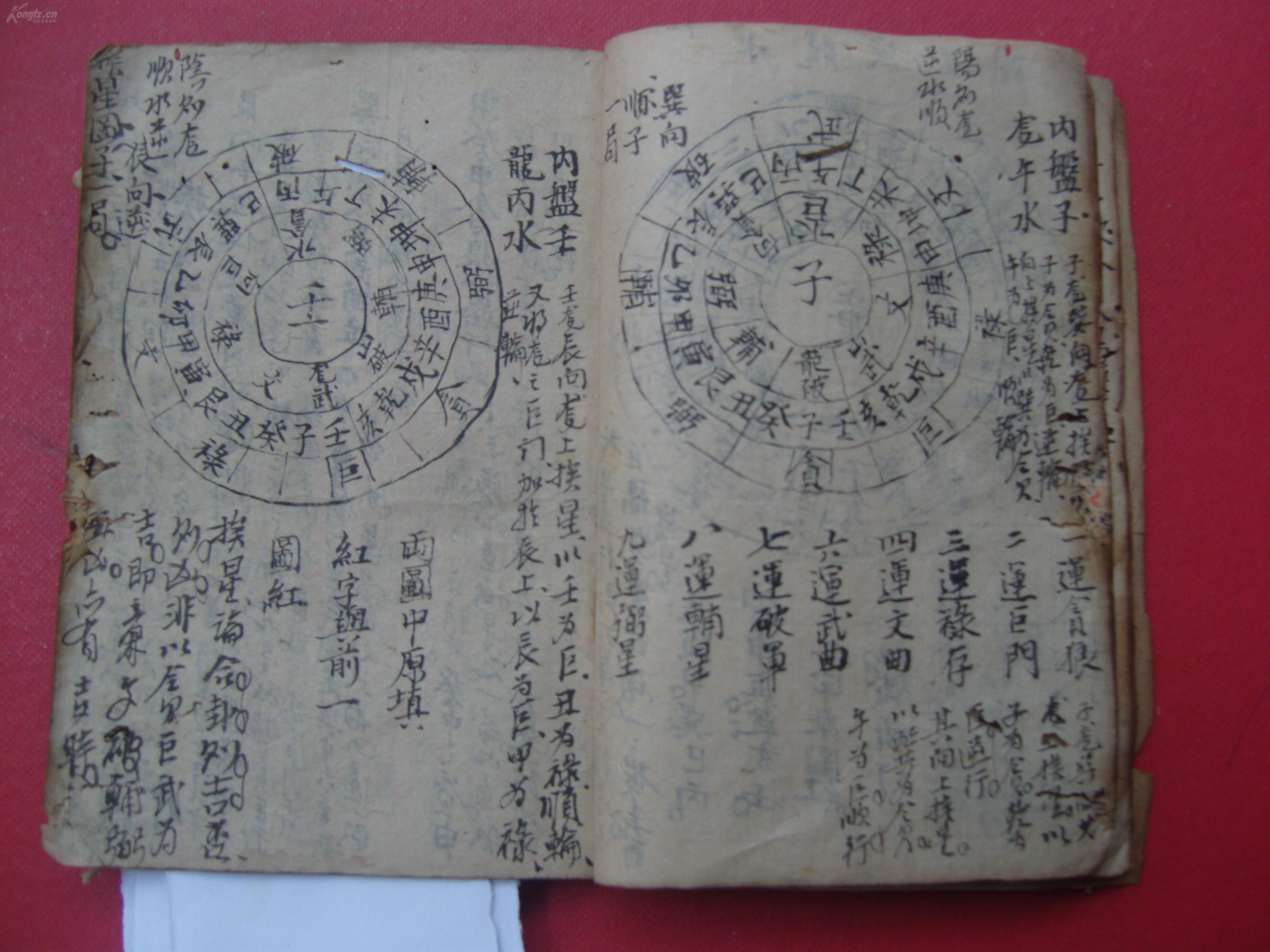 清代:带图的手抄风水地理书==六律阴阳各六---论各家五行用法---定龙
