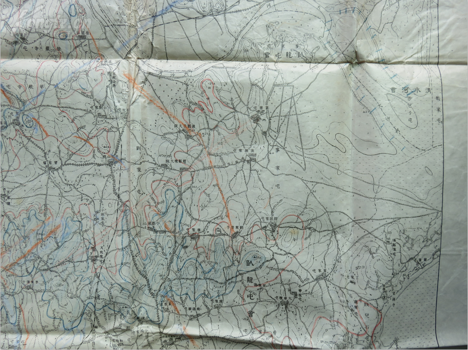 日军陆军士官学校 超大地图(98厘米×78厘米《唐家房附近图 锅顶山