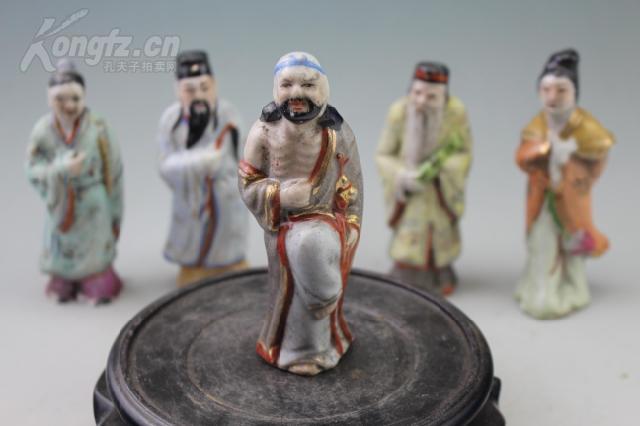 文革时期景德镇小八仙之铁拐李陶瓷人物摆件一个