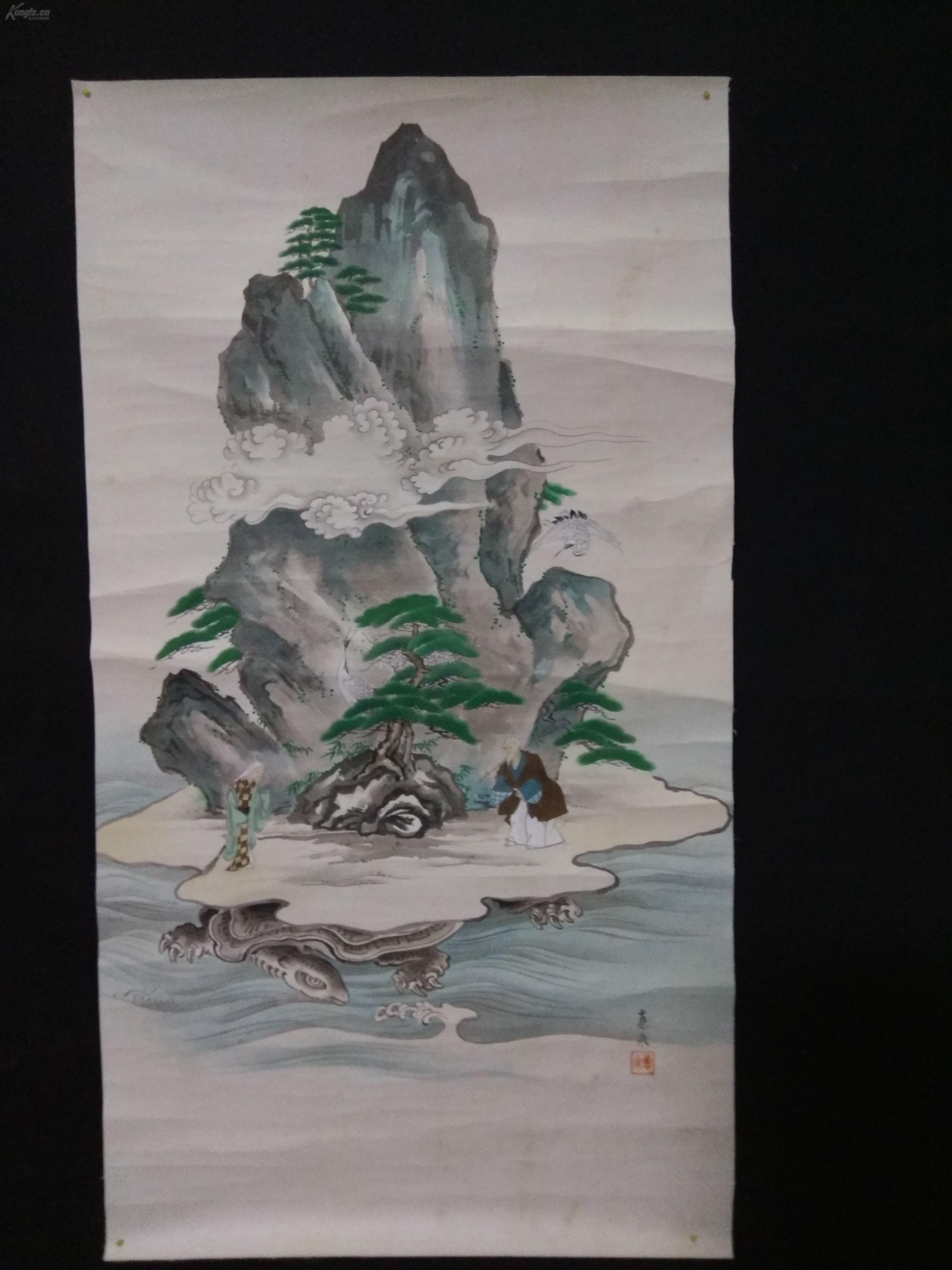 1169,仙山人物图,画工绚丽细致 拍品编号:26358190