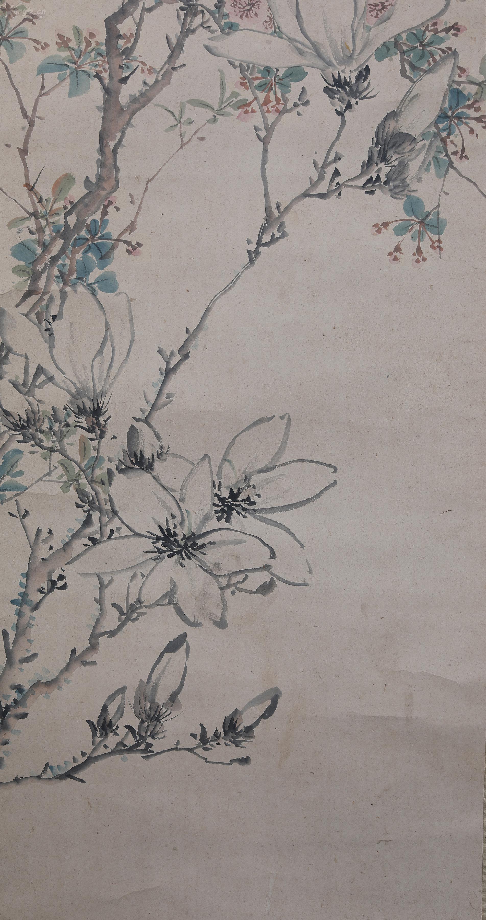民国名家花鸟立轴.保真.前田畅堂(1816年—1878年) 日本著名画家.