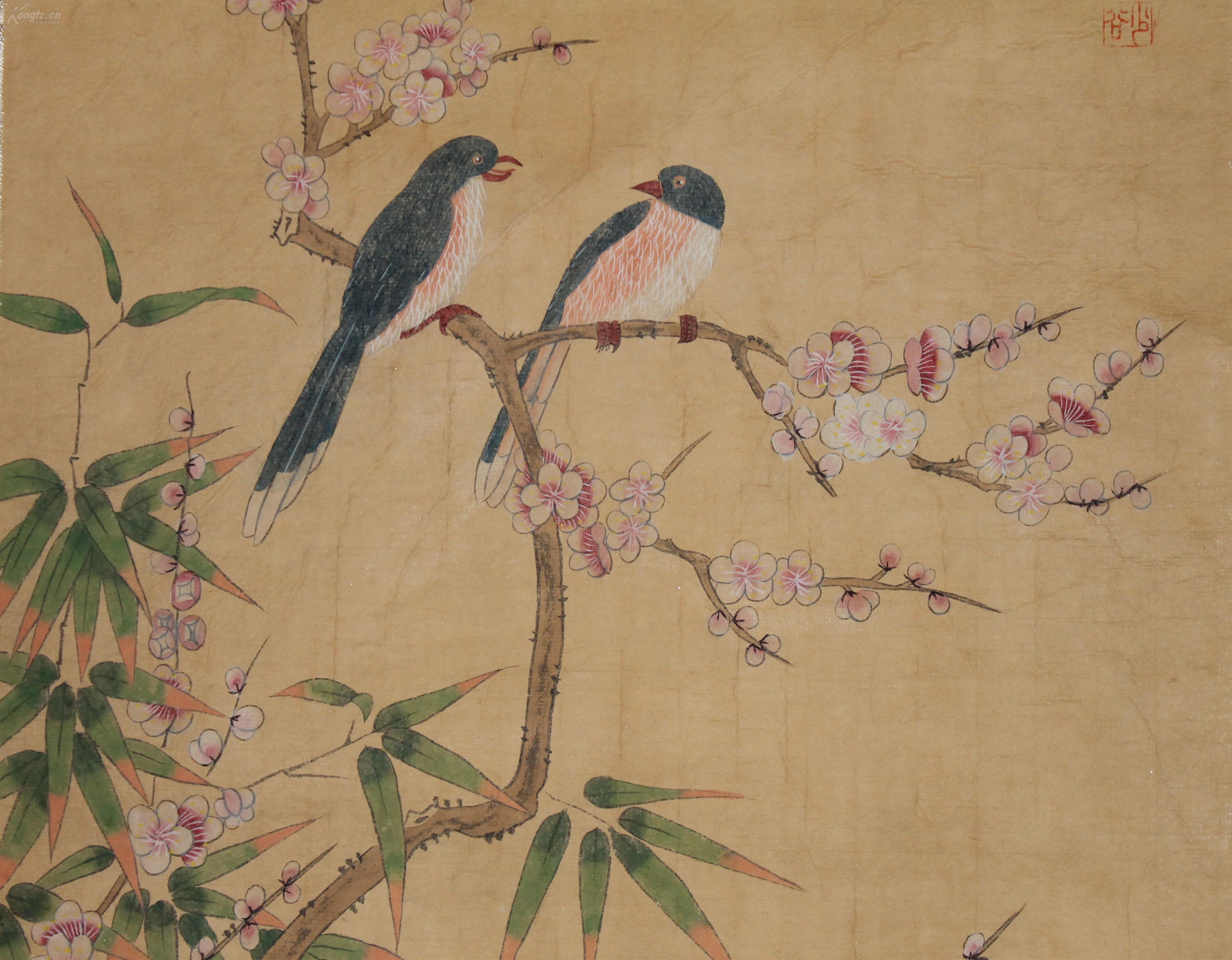 著名画家周之冕花鸟保真手绘