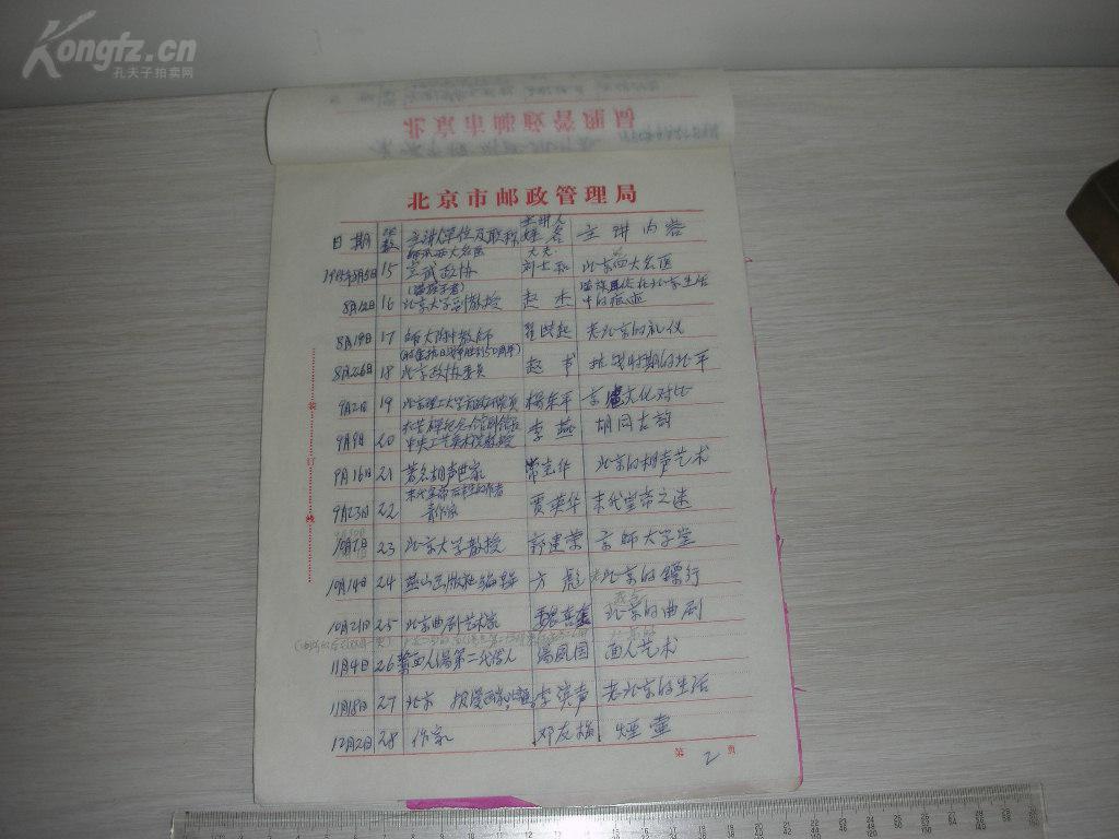 1995-1997 中国书店 京味书楼讲座统计表 手写
