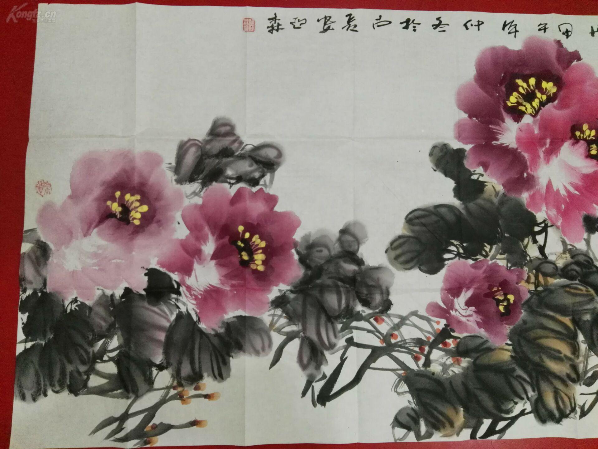 西安著名画家【骆亚森】牡丹