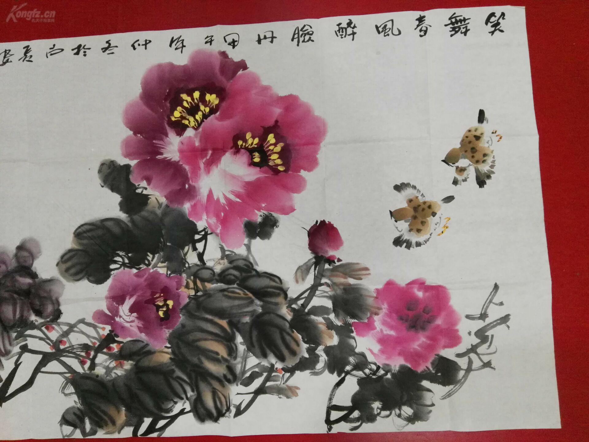西安著名画家【骆亚森】牡丹