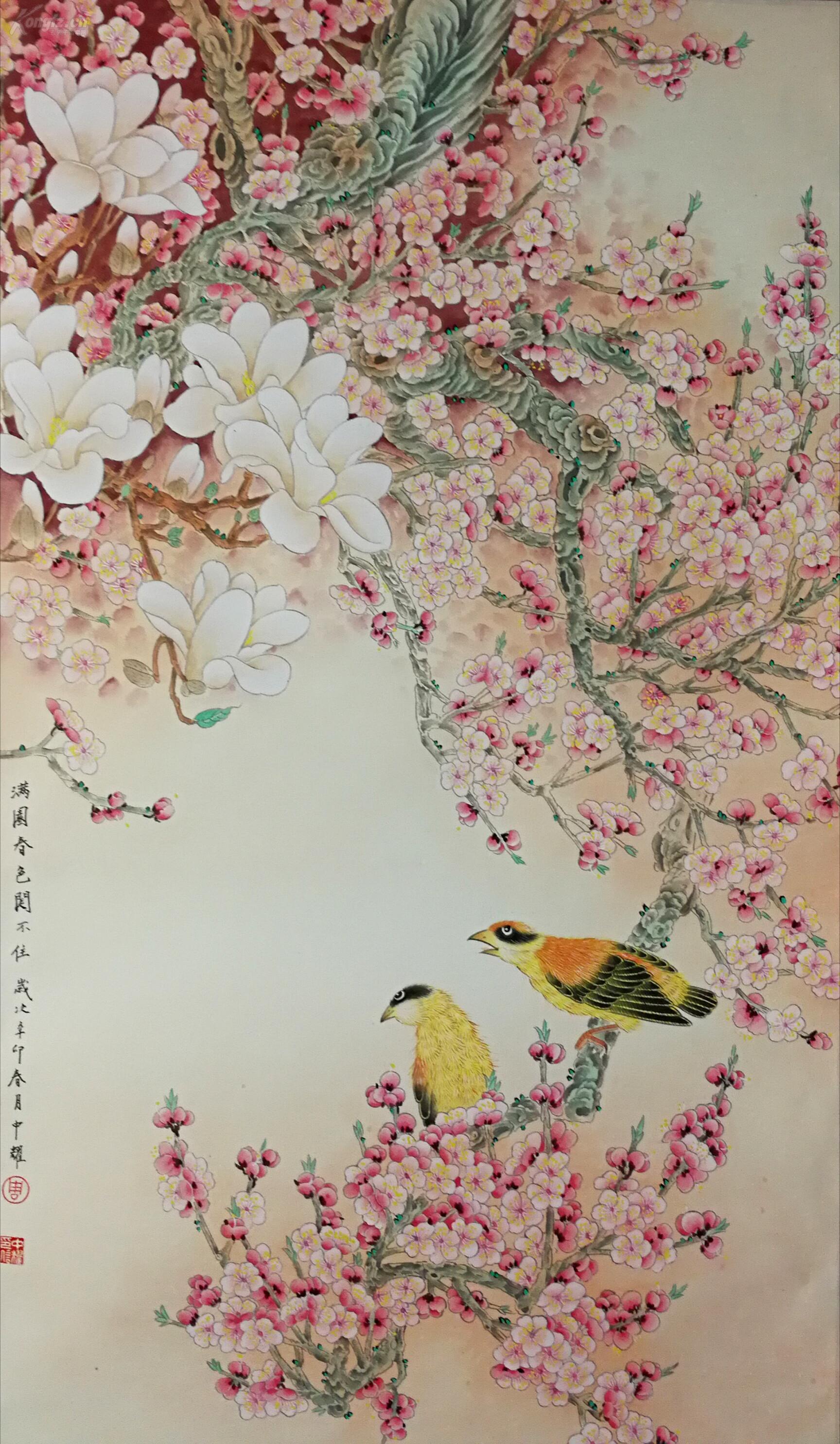 【图】当代最具实力的中国工笔花鸟画家之一 周中耀 花鸟工笔 来自本人