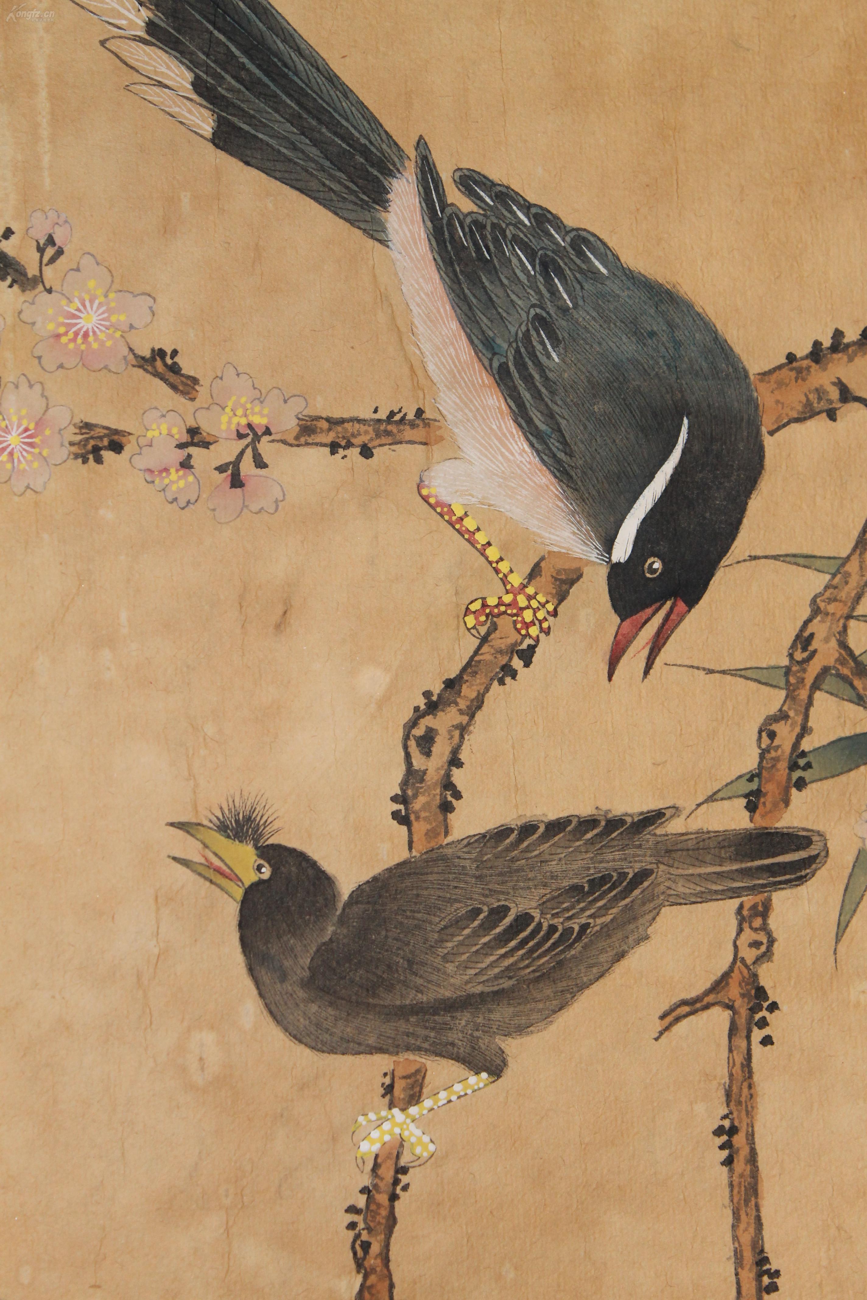 中国近现代画 原中国画学研究会会长【金城】花鸟 纯手绘 拍品编号