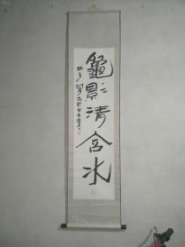 陕西省青年书法家协会主席王蒙(阿蒙)章草书法作品《龟影清含水》