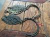 两对清朝时期的大号厚重铜蚊帐钩，包老完整