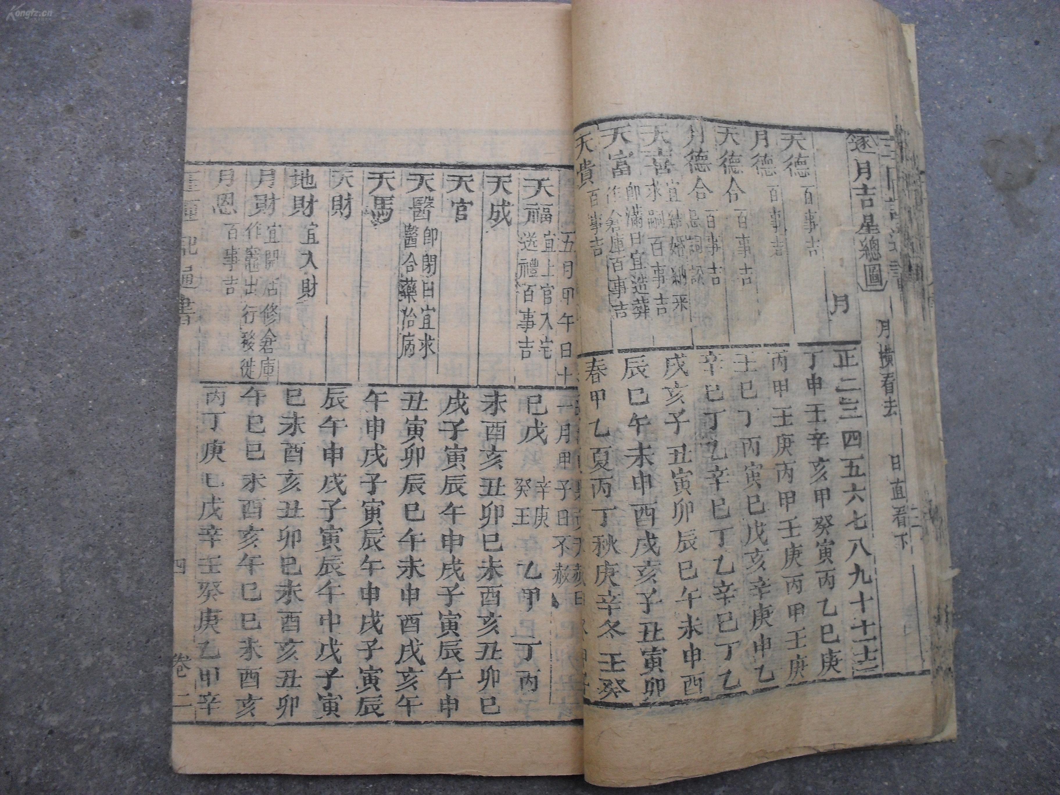 康熙刻本选择通书广玉匣记