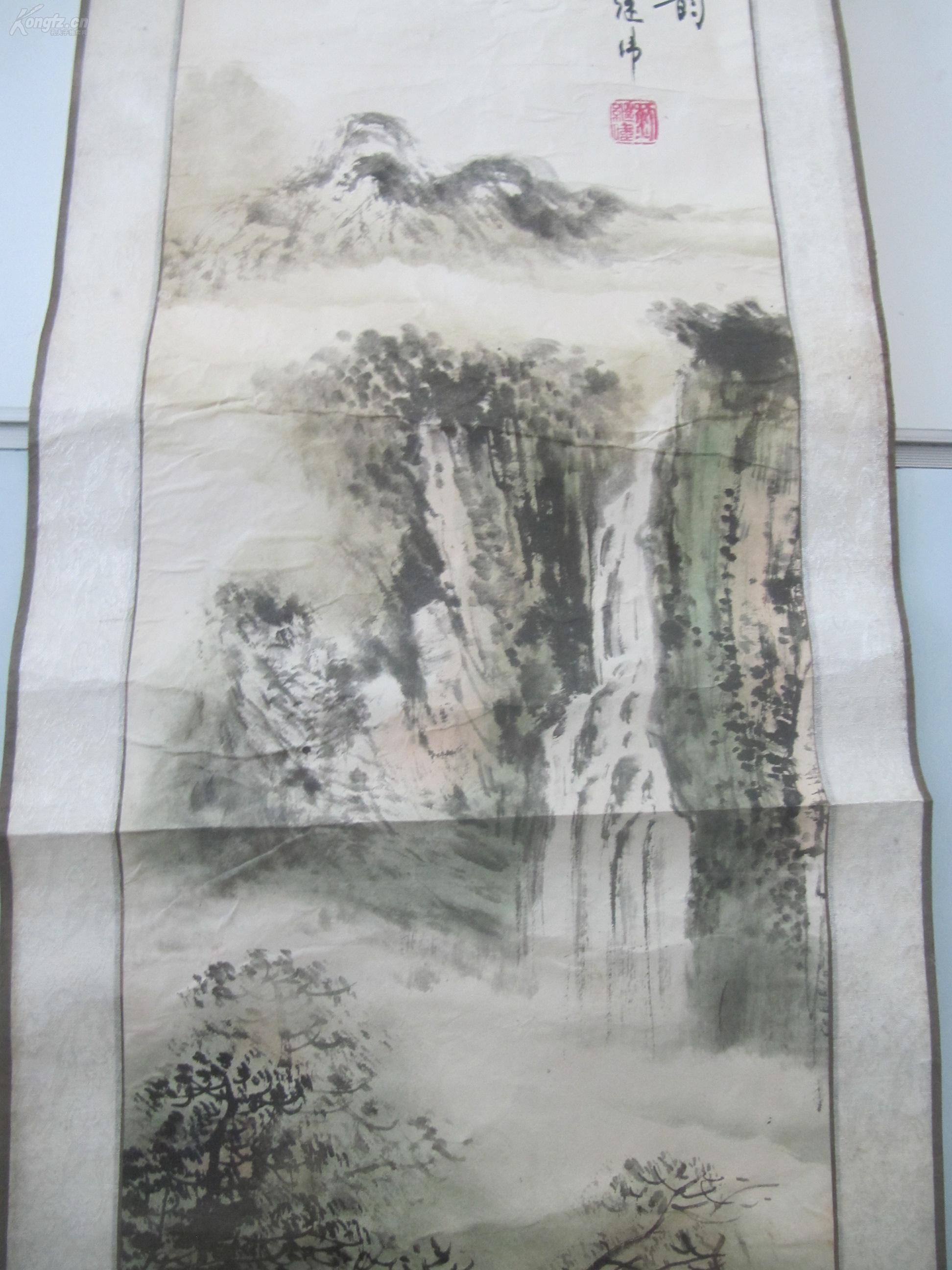 原装裱立轴 中国著名山水画家,蓝天书画院委员 刘继伟